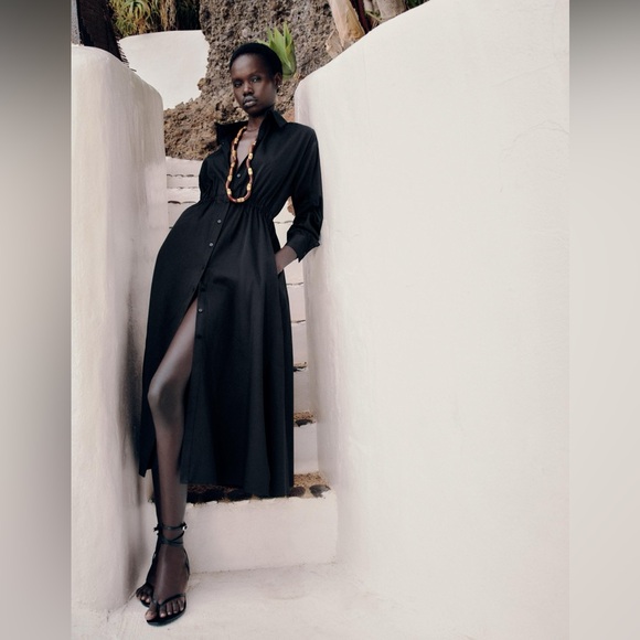 Zara Dresses & Skirts - Zara cotton poplin dress